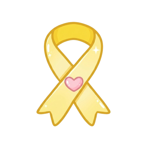 Cuddery yellow awareness ribbon